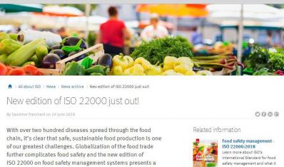New edition of ISO 22000 just out!